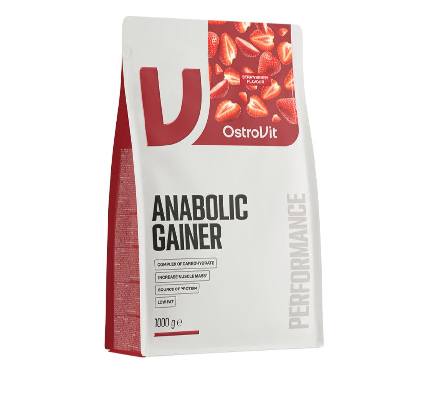 OstroVit Anabolic Gainer, Strawberry - 1000g - Lilly's Pharmacy