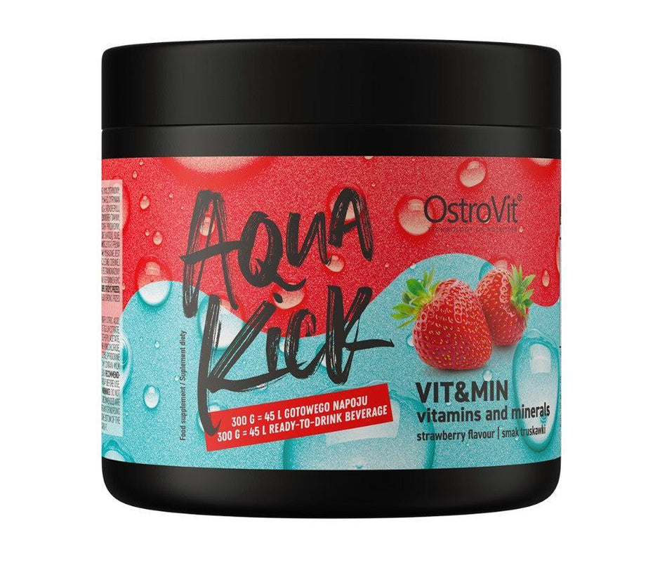 OstroVit Aqua Kick Vit&Min, Strawberry 300g- Lillys Pharmacy and Health Store