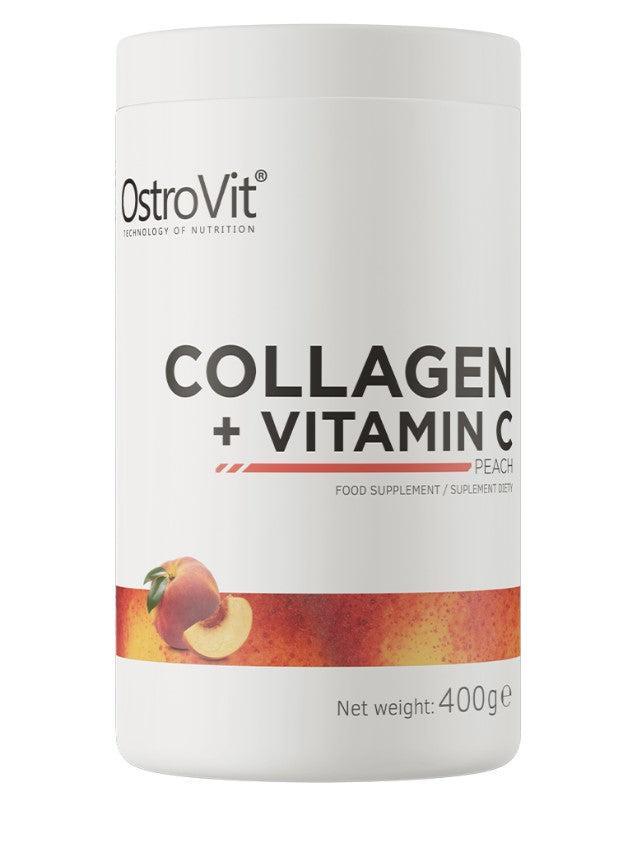 OstroVit Collagen + Vitamin C, Peach 400g- Lillys Pharmacy and Health Store