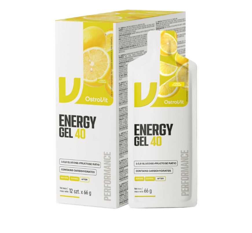 OstroVit Energy Gel 40, Lemon - 12 x 66g - Lilly's Pharmacy