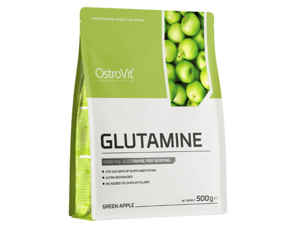 OstroVit Glutamine, Green Apple - 500g - Lilly's Pharmacy