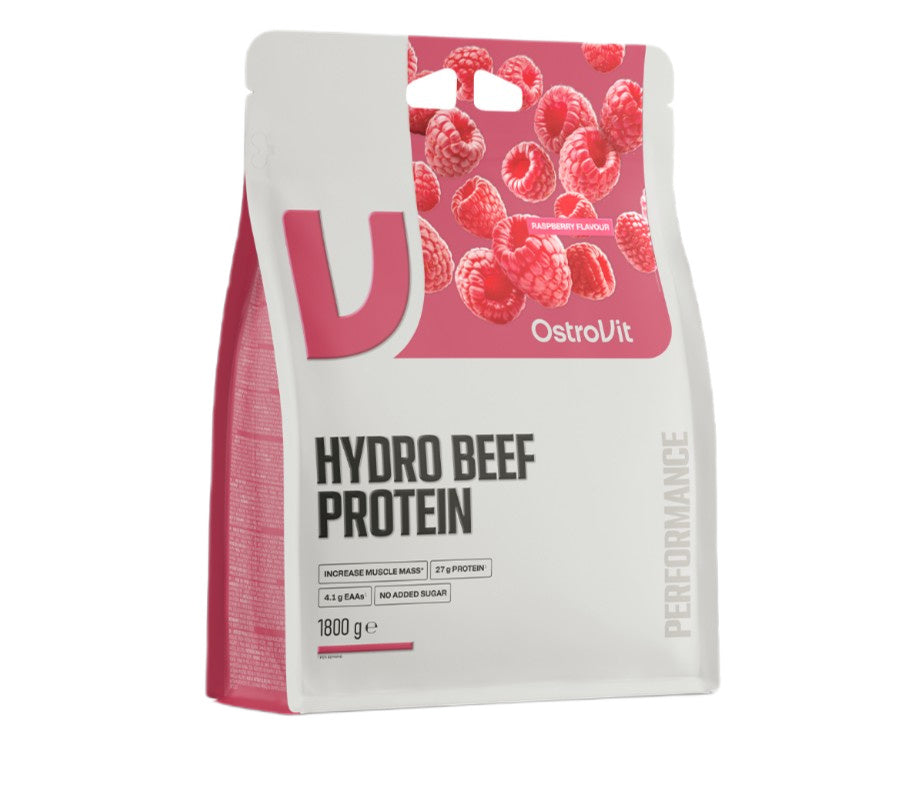 OstroVit Hydro Beef Protein, Raspberry - 1800g - Lilly's Pharmacy