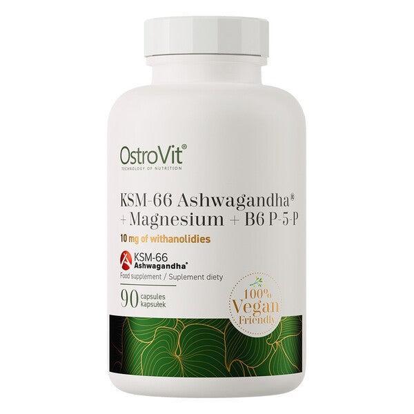 OstroVit KSM66 Ashwagandha + Magnesium + B6 P5P 90 caps- Lillys Pharmacy and Health Store