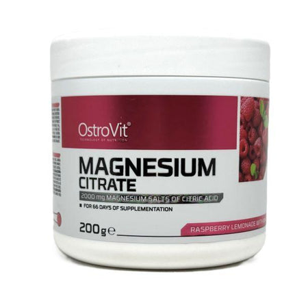 OstroVit Magnesium Citrate, Raspberry Lemonade with Mint 200g- Lillys Pharmacy and Health Store
