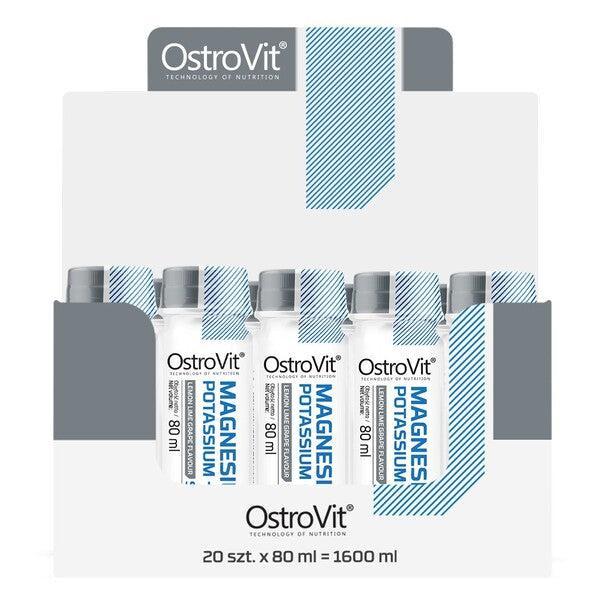 OstroVit Magnesium Potassium + B6 Shot, Lemon Lime Grape 20 x 80 ml- Lillys Pharmacy and Health Store