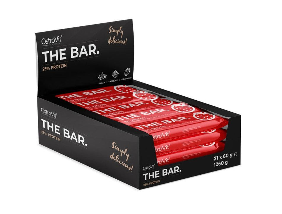 OstroVit The Bar 25% Protein, Strawberry 21 x 60g- Lillys Pharmacy and Health Store