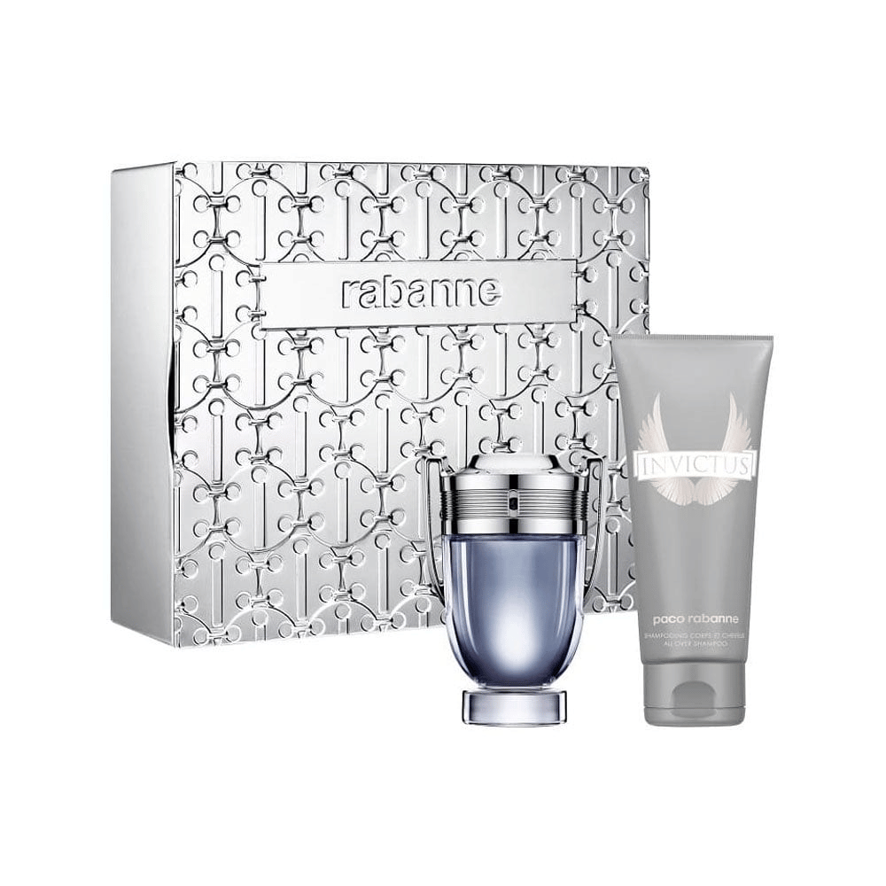 Paco Rabanne Invictus 100ml 2 Piece Gift Set - 100ml Eau de Toilette Spray, 100ml Shower Gel- Lillys Pharmacy and Health Store