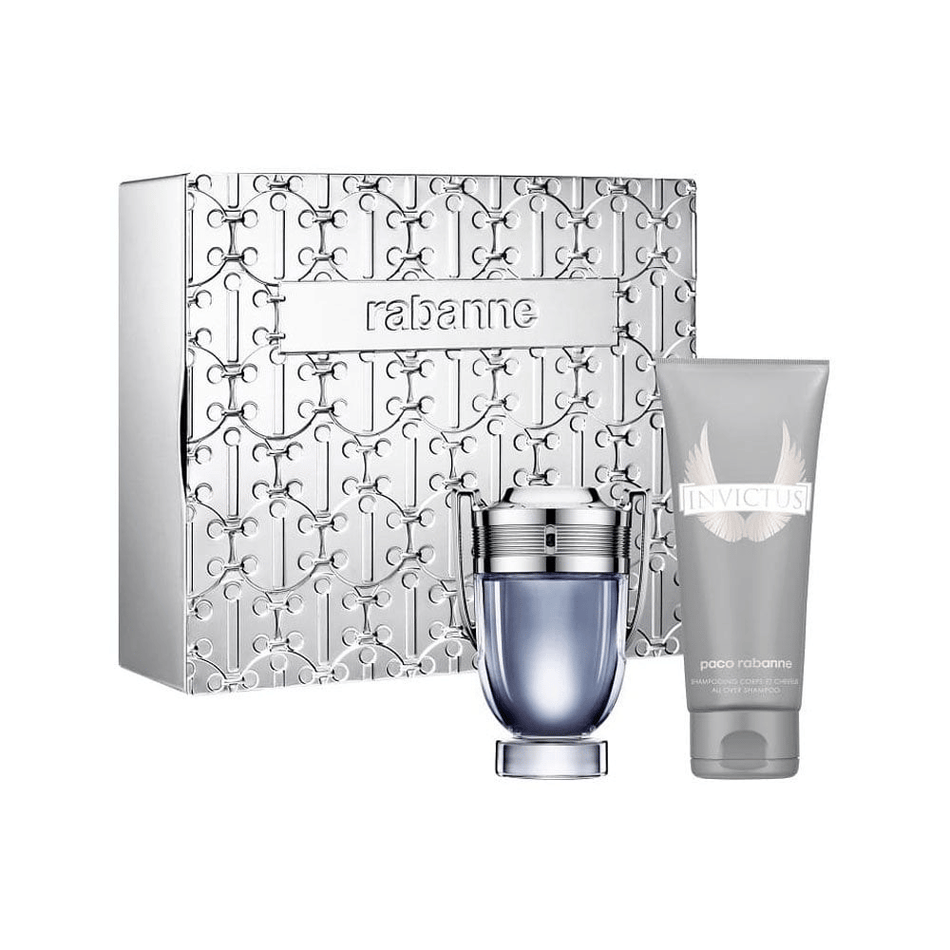 Paco Rabanne Invictus 100ml 2 Piece Gift Set - 100ml Eau de Toilette Spray, 100ml Shower Gel- Lillys Pharmacy and Health Store