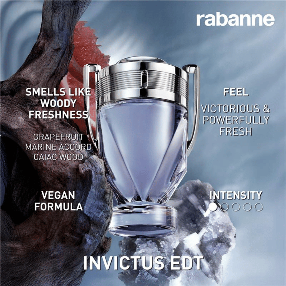 Paco Rabanne Invictus 100ml 2 Piece Gift Set - 100ml Eau de Toilette Spray, 10ml Eau de Toilette Spray- Lillys Pharmacy and Health Store