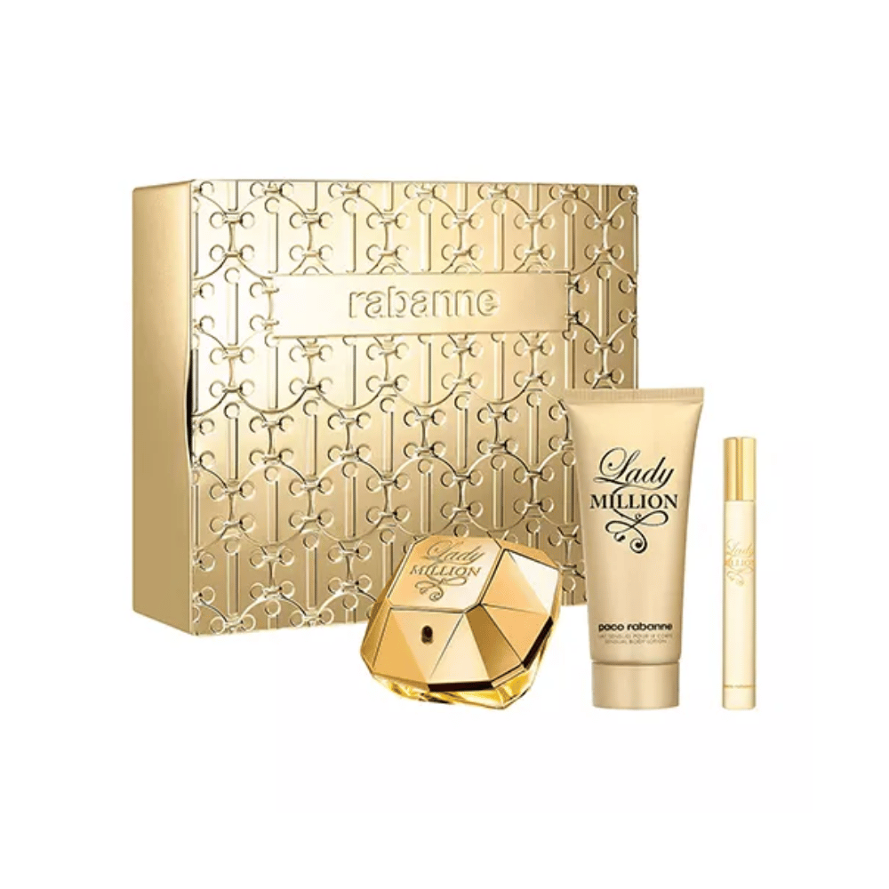 Paco Rabanne Lady Million 80ml 3pc Gift Set