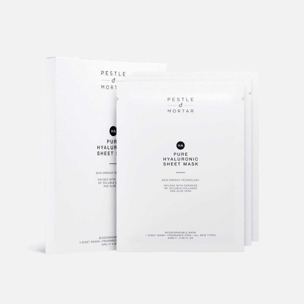 Pestle & Mortar Pure Hyaluronic Sheet Mask - Pack of 3- Lillys Pharmacy and Health Store
