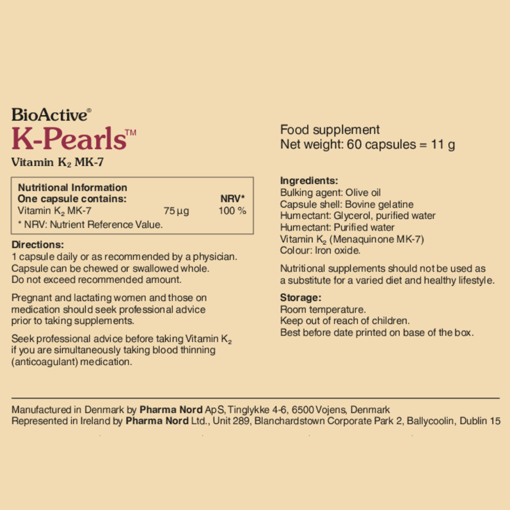 BioActive K-pearls 60 caps- Lillys Pharmacy and Health Store
