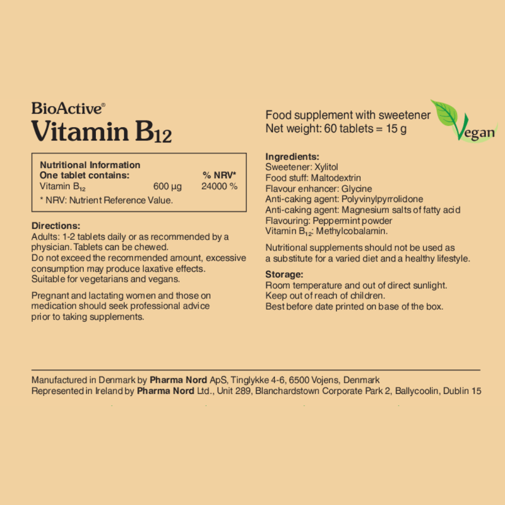 BioActive Vitamin B12 - 60 tabs- Lillys Pharmacy and Health Store