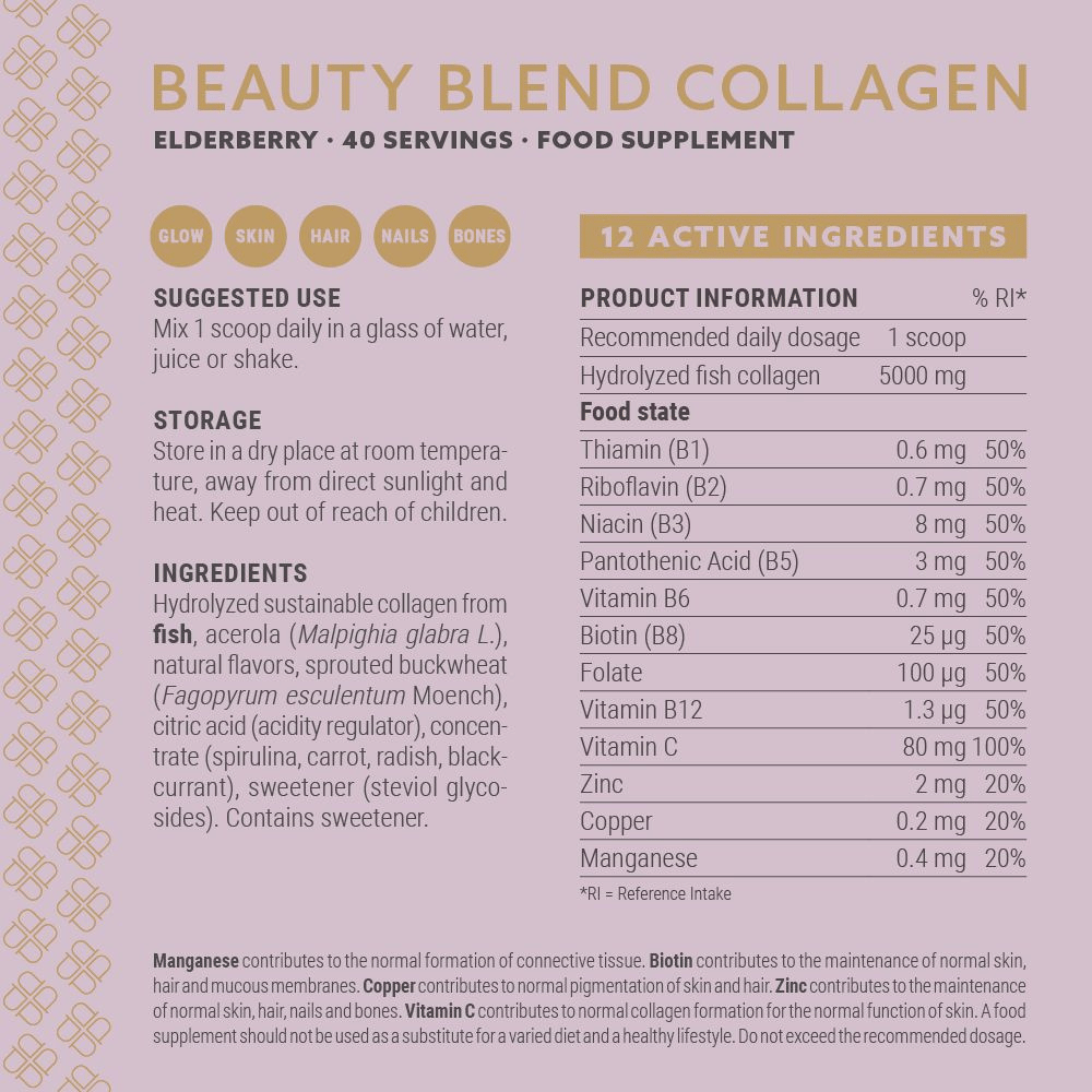 Plent Plent Beauty Blend Collagen - Elderberry 265g- Lillys Pharmacy and Health Store