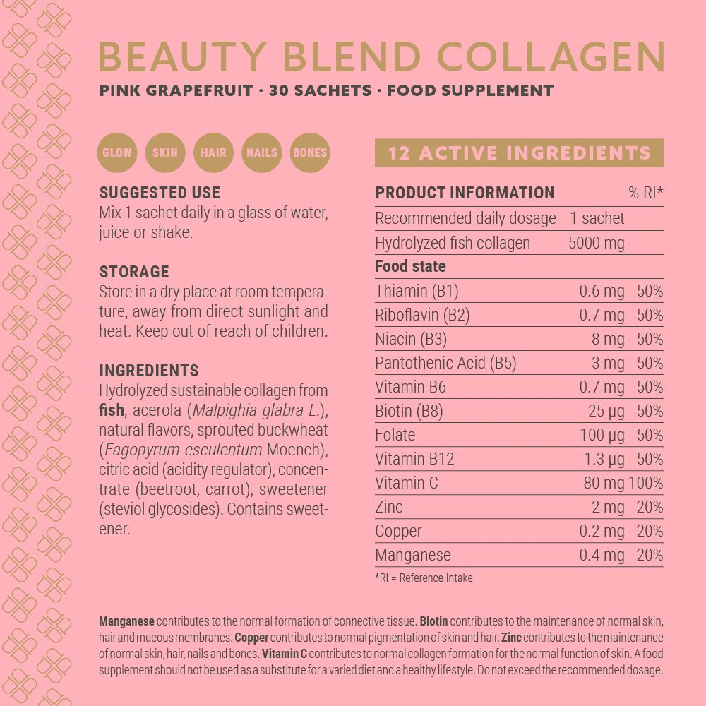 Plent Plent Beauty Blend Collagen - Grapefruit 30sachets- Lillys Pharmacy and Health Store