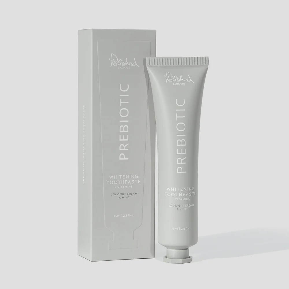 Polished London Prebiotic Whitening Coconut Cream & Mint Toothpaste 75ml- Lillys Pharmacy and Health Store