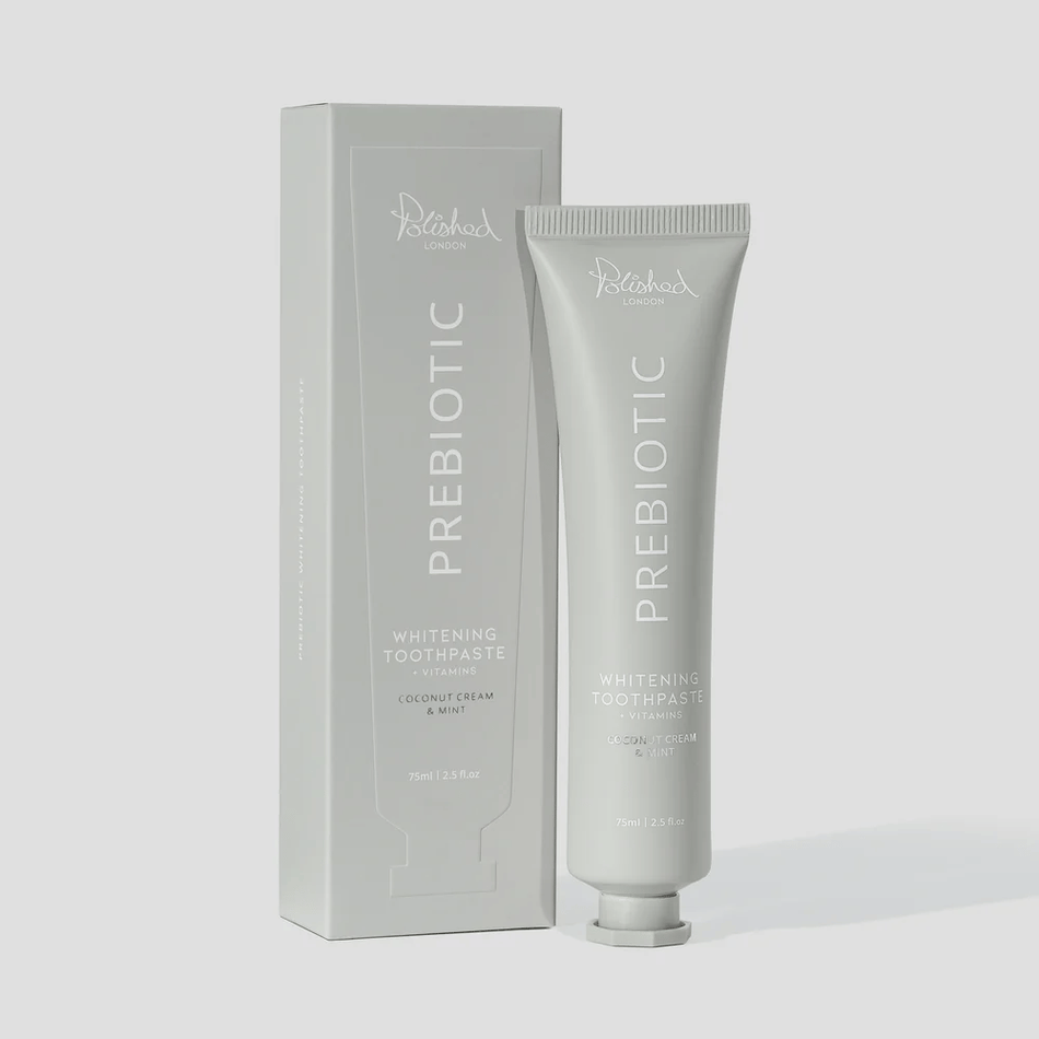 Polished London Prebiotic Whitening Coconut Cream & Mint Toothpaste 75ml- Lillys Pharmacy and Health Store