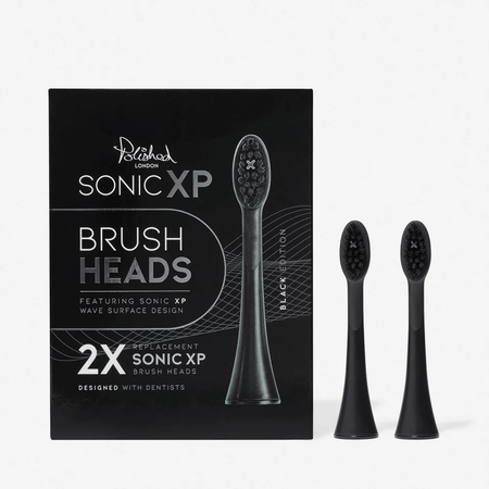 Polished London Sonic XP Black Replace Toothbrush Head 2 Pack- Lillys Pharmacy and Health Store