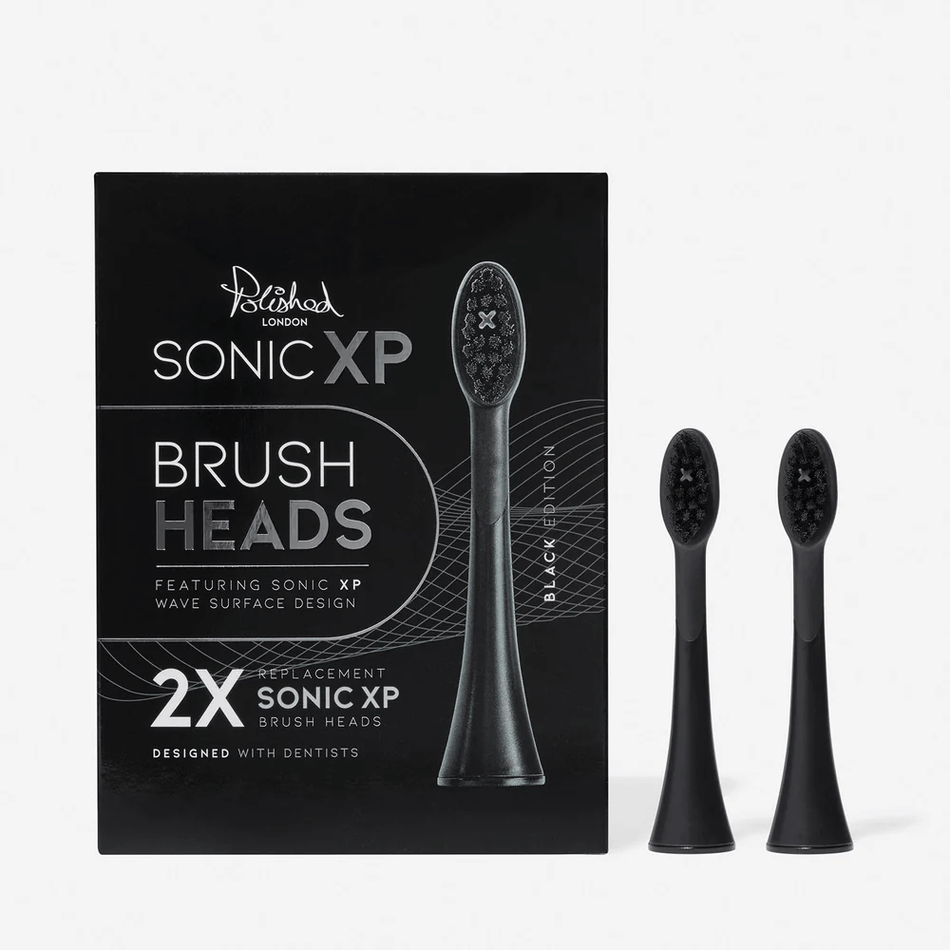 Polished London Sonic XP Black Replace Toothbrush Head 2 Pack- Lillys Pharmacy and Health Store