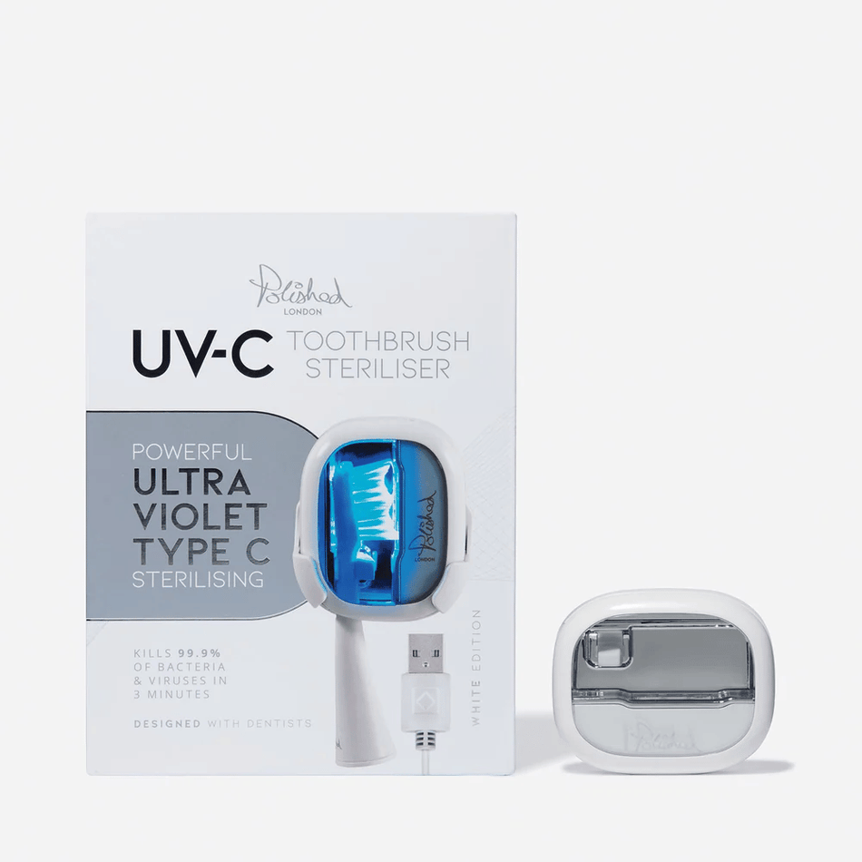 Polished London White UV-C Toothbrush Steriliser- Lillys Pharmacy and Health Store