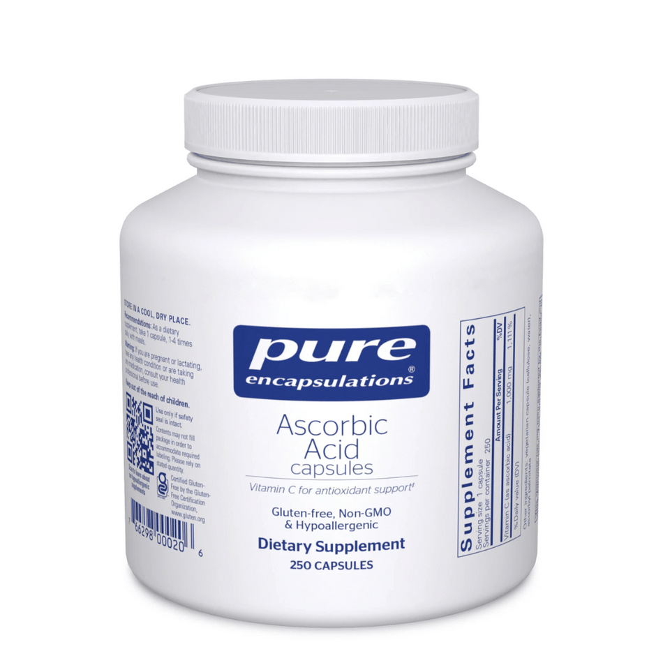 Pure Encapsulations Ascorbic Acid 250's- Lillys Pharmacy and Health Store