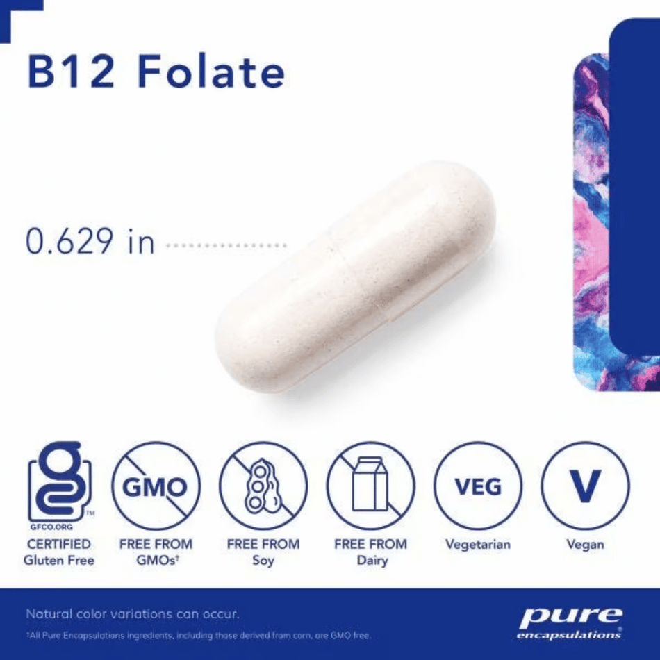 Pure Encapsulations B12 Folate 60's- Lillys Pharmacy and Health Store