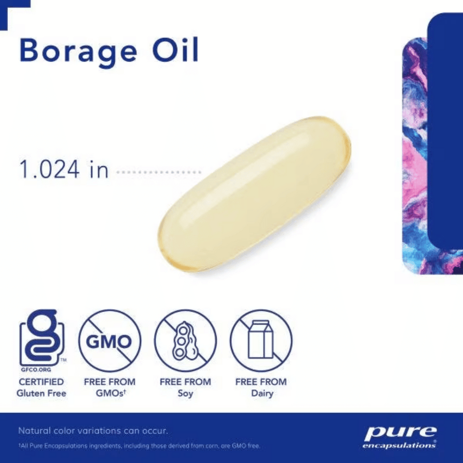 Pure Encapsulations Borage Oil 60's- Lillys Pharmacy and Health Store