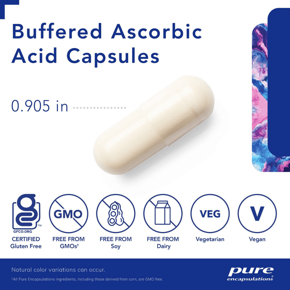 Pure Encapsulations Buffered Ascorbic Acid 30's- Lillys Pharmacy and Health Store