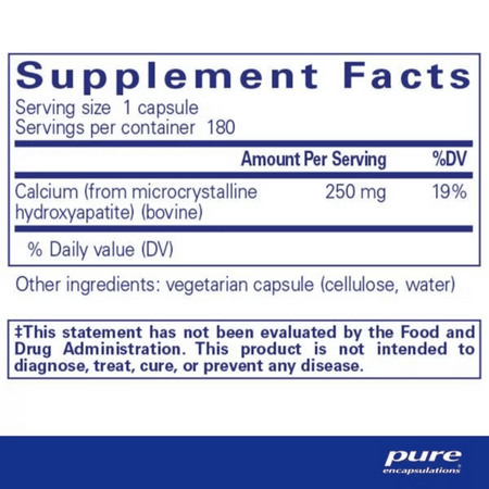 Pure Encapsulations Calcium (MCHA) 180's- Lillys Pharmacy and Health Store