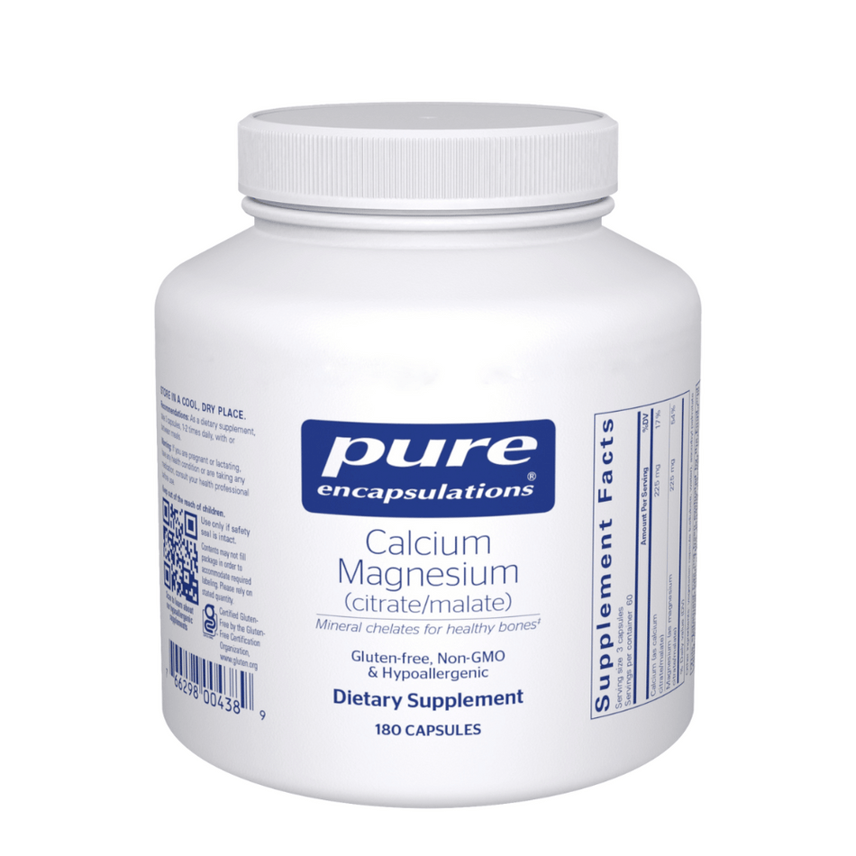 Pure Encapsulations Calcium Magnesium (citrate/malate) 180's- Lillys Pharmacy and Health Store