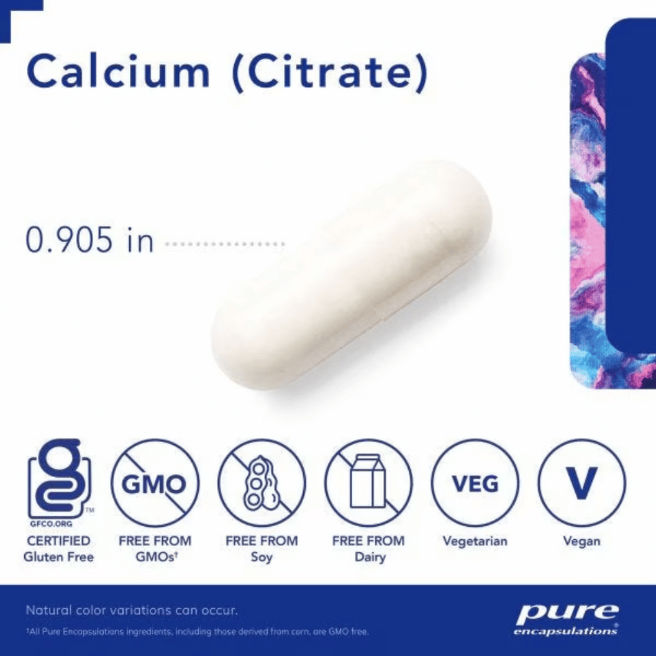 Pure Encapsulations Calcium (citrate) 180's- Lillys Pharmacy and Health Store
