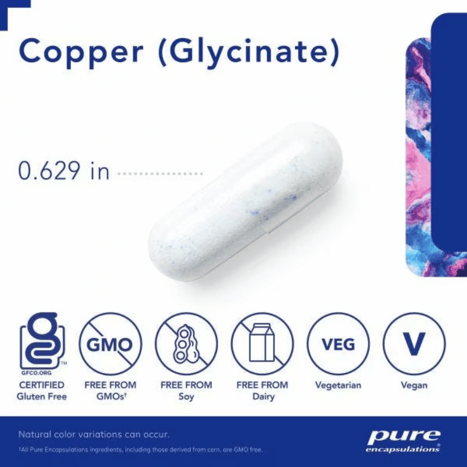 Pure Encapsulations Copper (glycinate) 60's- Lillys Pharmacy and Health Store