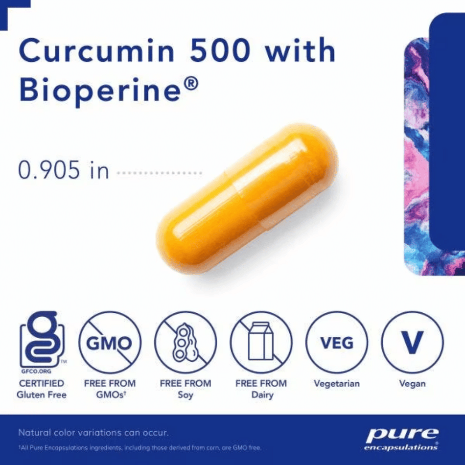 Pure Encapsulations Curcumin 500 with Bioperine® 60's- Lillys Pharmacy and Health Store
