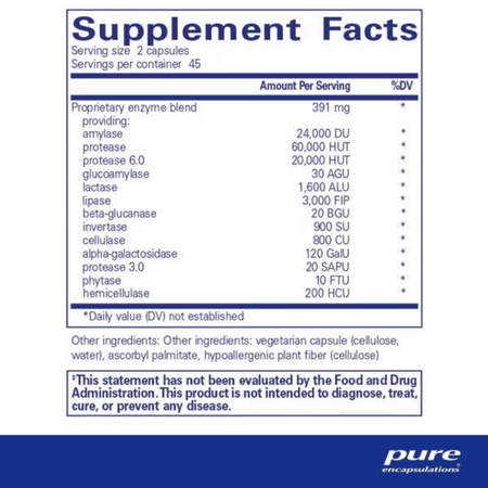 Pure Encapsulations Digestive Enzymes Ultra 90's- Lillys Pharmacy and Health Store