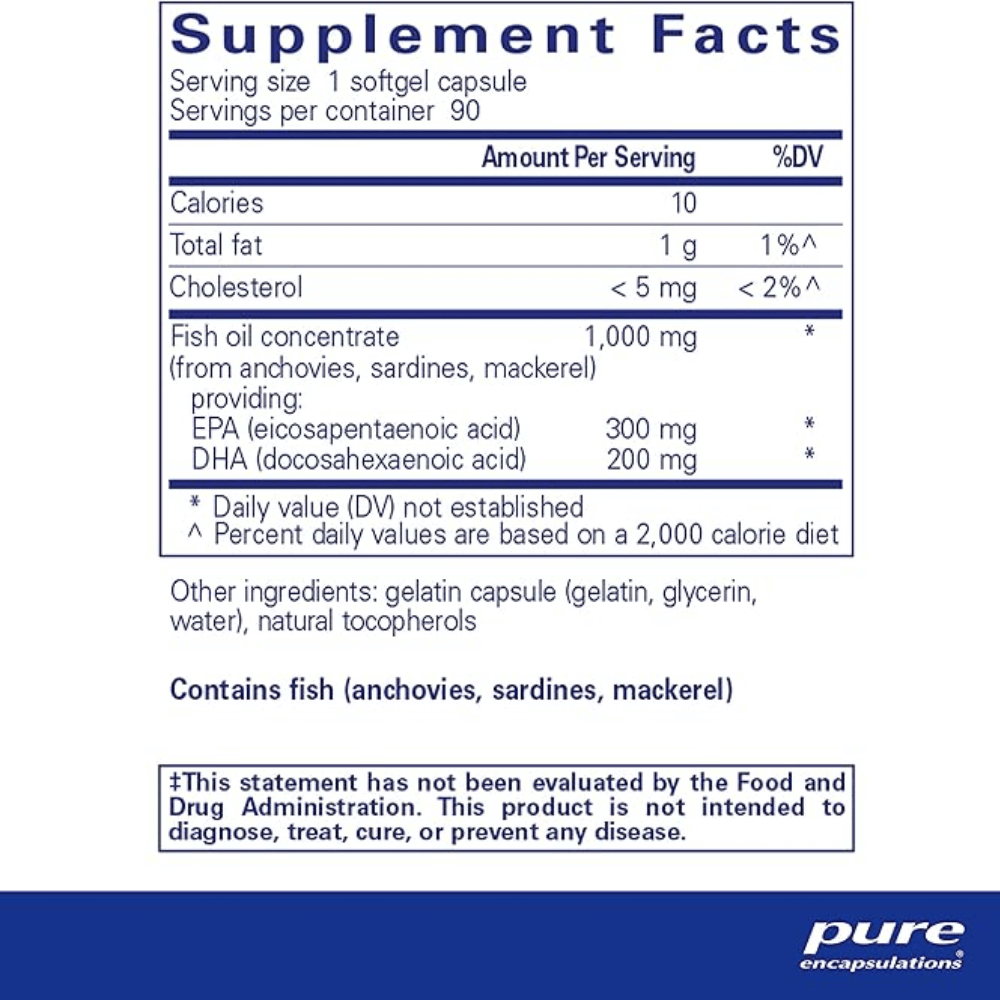 Pure Encapsulations EPA/DHA Essentials 90's- Lillys Pharmacy and Health Store