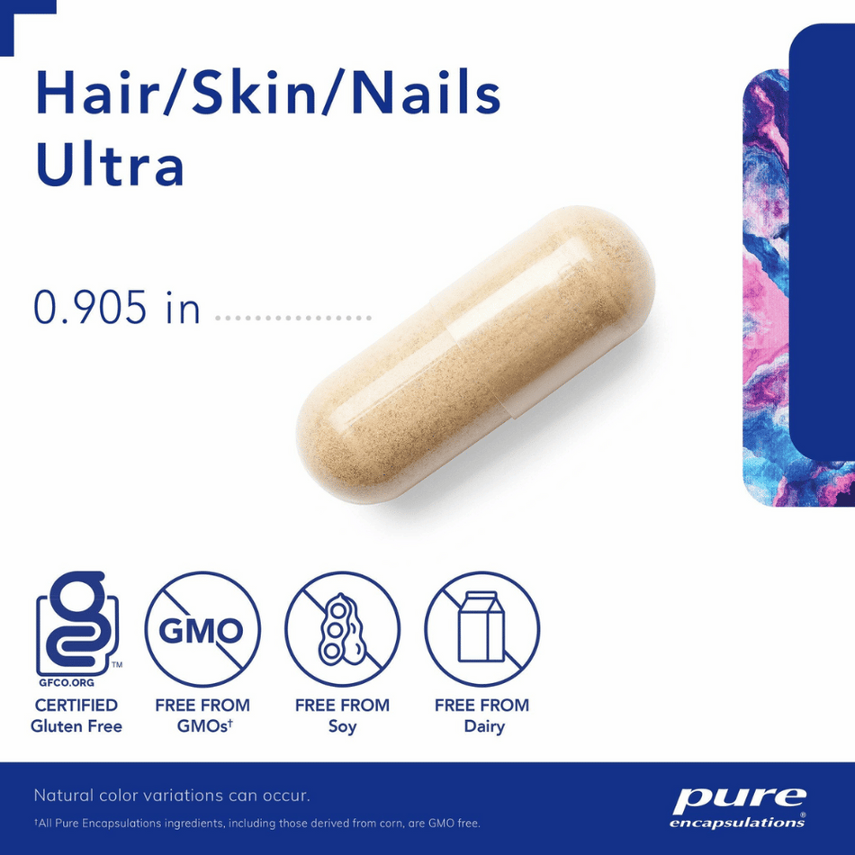 Pure Encapsulations Hair Skin Nails Ultra 60's- Lillys Pharmacy and Health Store