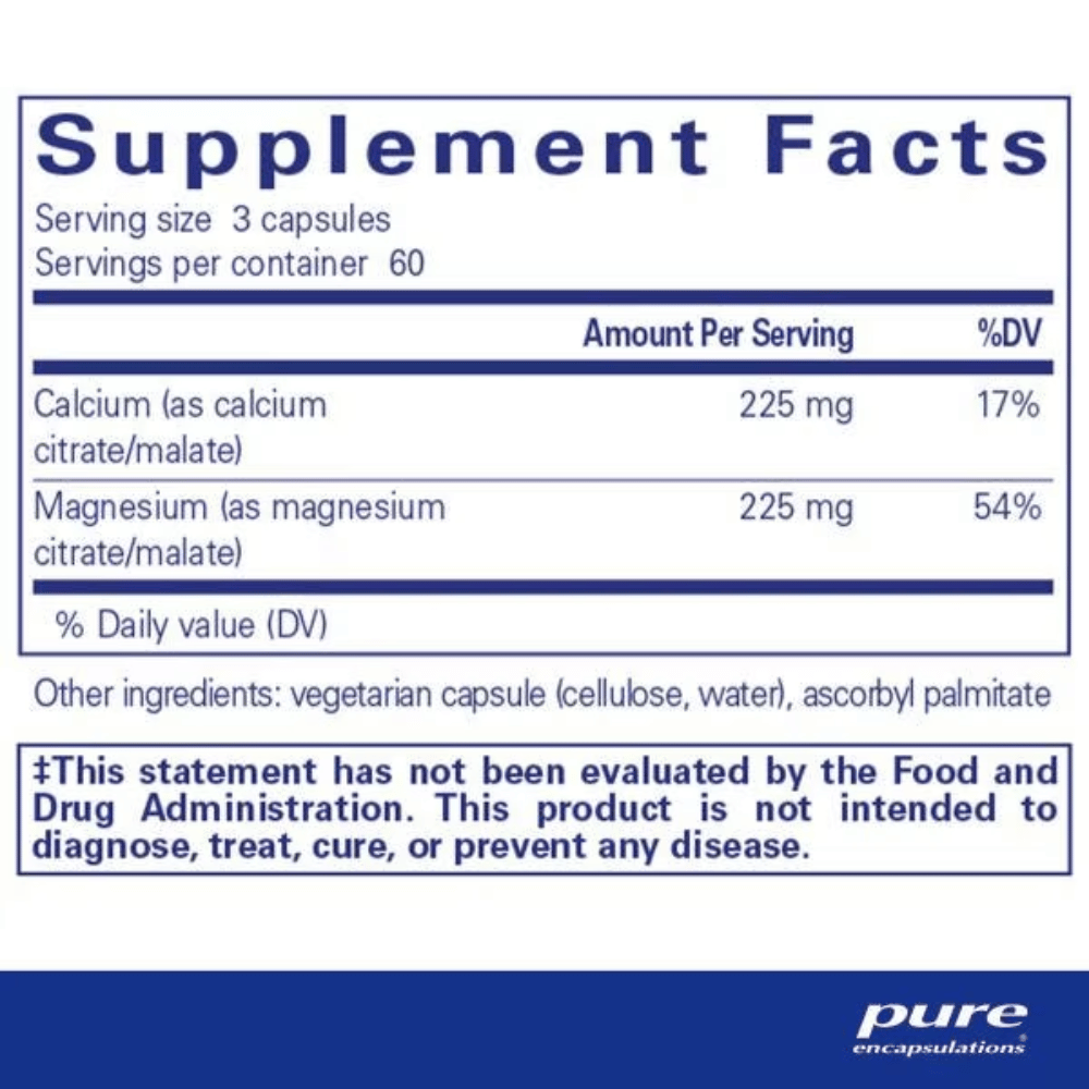 Pure Encapsulations Magnesium (citrate/malate) 180's- Lillys Pharmacy and Health Store