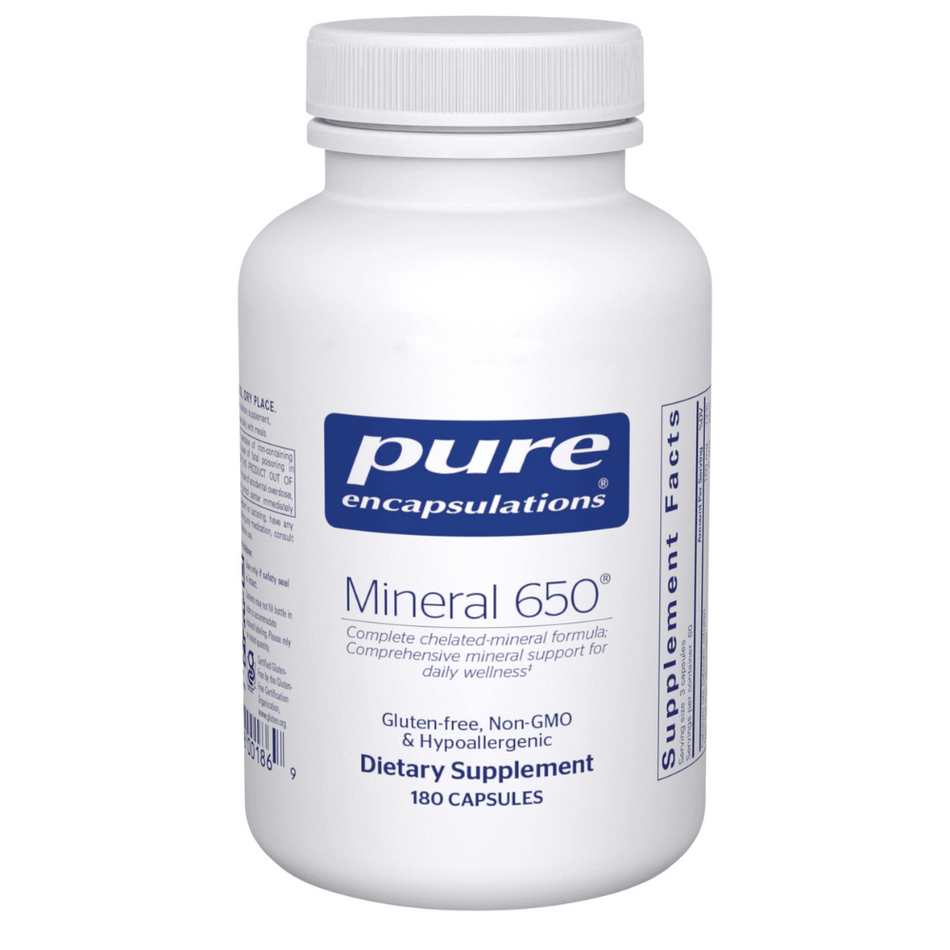 Pure Encapsulations Mineral 650A 180's- Lillys Pharmacy and Health Store
