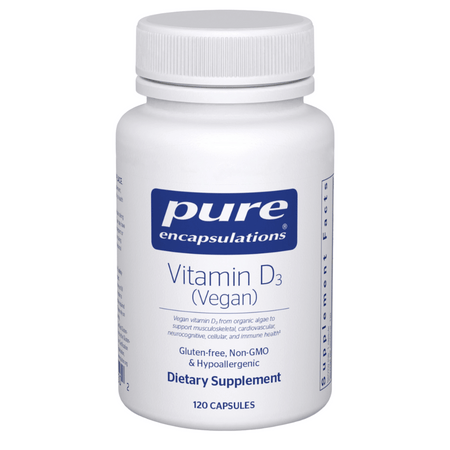 Pure Encapsulations Vitamin D3 (vegan) 2,000 IU 120's- Lillys Pharmacy and Health Store