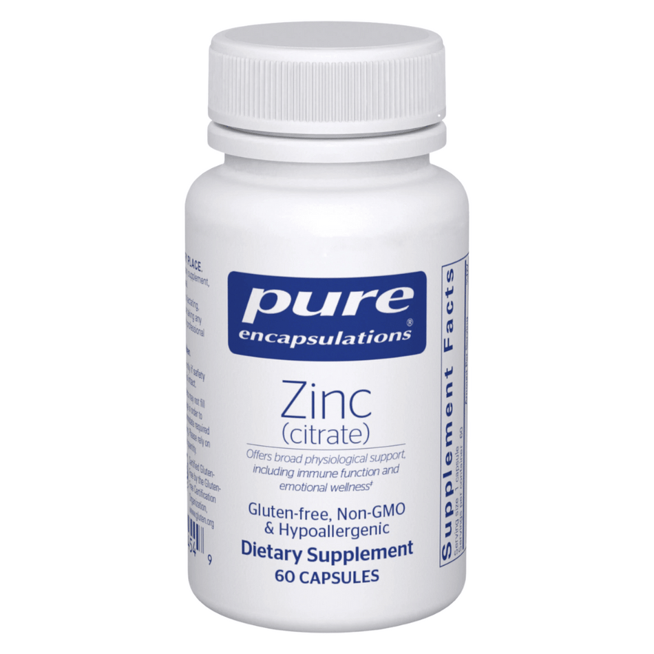 Pure Encapsulations Zinc (citrate) 60's- Lillys Pharmacy and Health Store