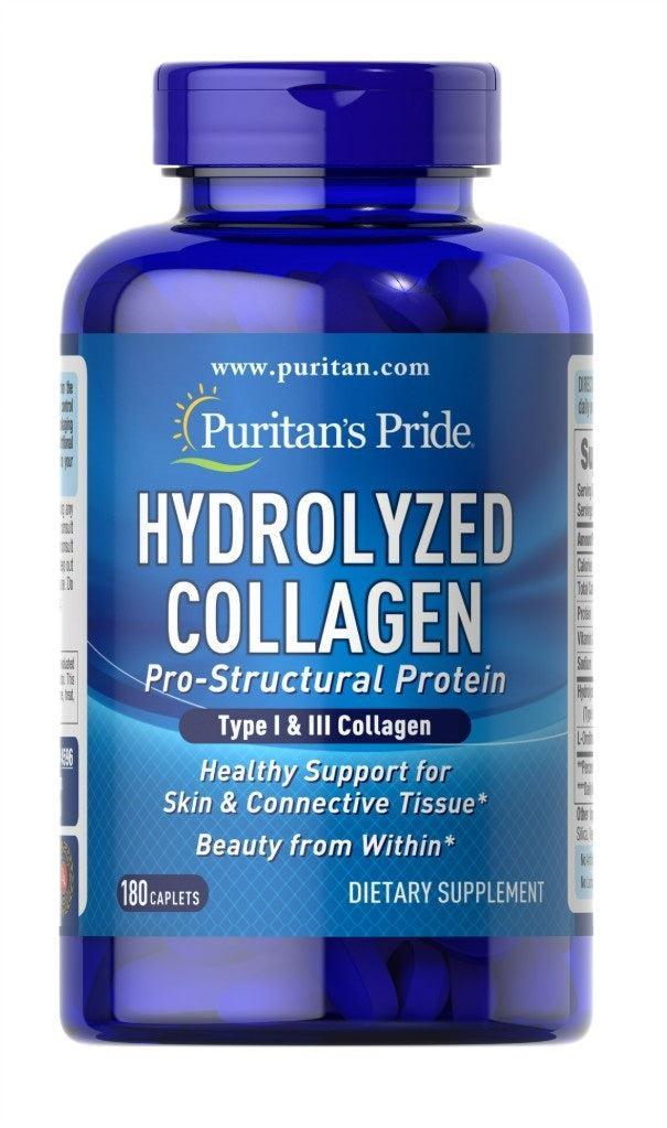 Puritan's Pride Hydrolyzed Collagen - 180 caplets - Lilly’s Pharmacy & Health Store