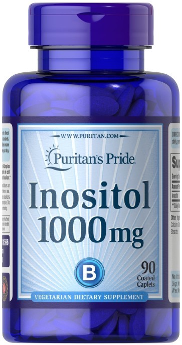 Puritan's Pride Inositol, 1000mg - 90 caplet - Lilly’s Pharmacy & Health Store