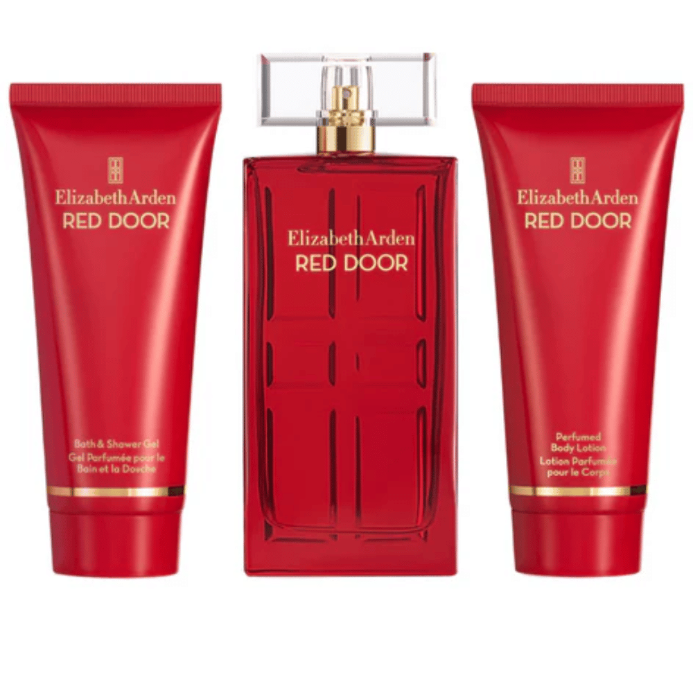 Red Door 100ml 3pc Gift Set100ml Edt Spr, 100ml Body Lotion, 100ml Shower Gel- Lillys Pharmacy and Health Store
