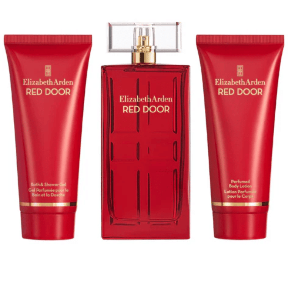 Red Door 100ml 3pc Gift Set100ml Edt Spr, 100ml Body Lotion, 100ml Shower Gel- Lillys Pharmacy and Health Store
