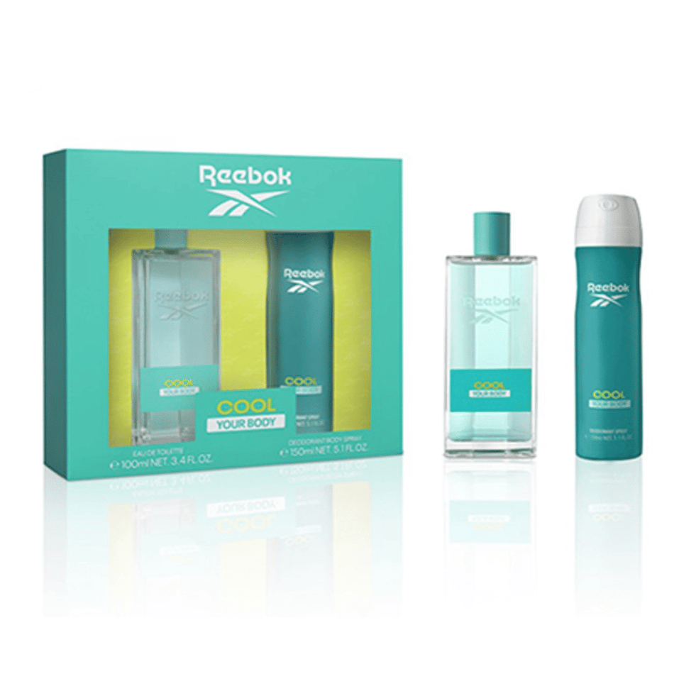 Reebok Cool Your Body Ladies 100ml 2pc Gift Set100ml Edt Spr, 150ml Deodorant Spr- Lillys Pharmacy and Health Store