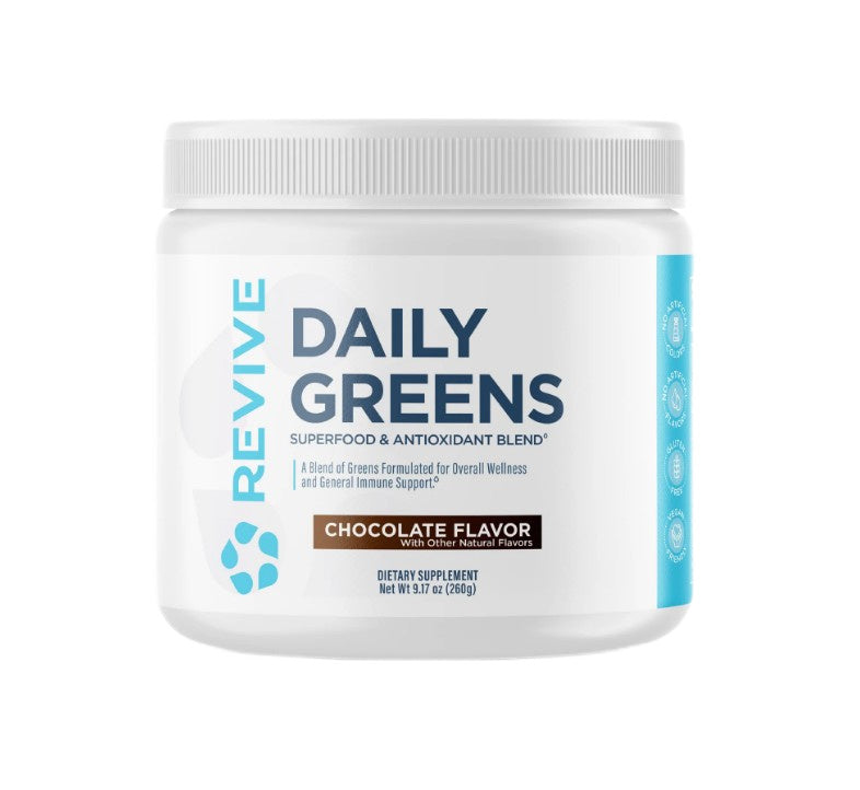 Revive Daily Greens Powder, Chocolate (EAN 850030689764) 260g- Lillys Pharmacy and Health Store