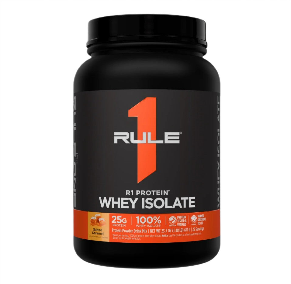 Rule One Whey Isolate, Salted Caramel - 671g - Lilly’s Pharmacy & Health Store