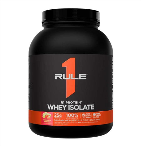 Rule One Whey Isolate, Strawberry Banana - 1360g - Lilly’s Pharmacy & Health Store