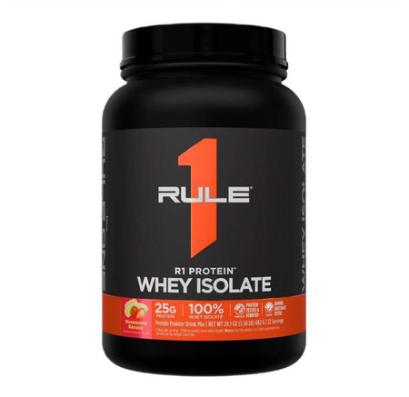 Rule One Whey Isolate, Strawberry Banana - 682g - Lilly’s Pharmacy & Health Store