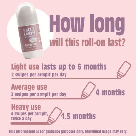 Salt Of The Earth Lavender & Vanilla Natural Refillable Roll-On Deodorant 75ml- Lillys Pharmacy and Health Store